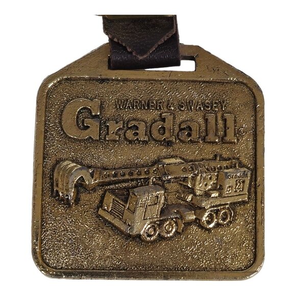 Vintage Bronze Watch Fob Warner & Swasey Gradall  Cleveland Ohio Heavy Machinery - Picture 4 of 11